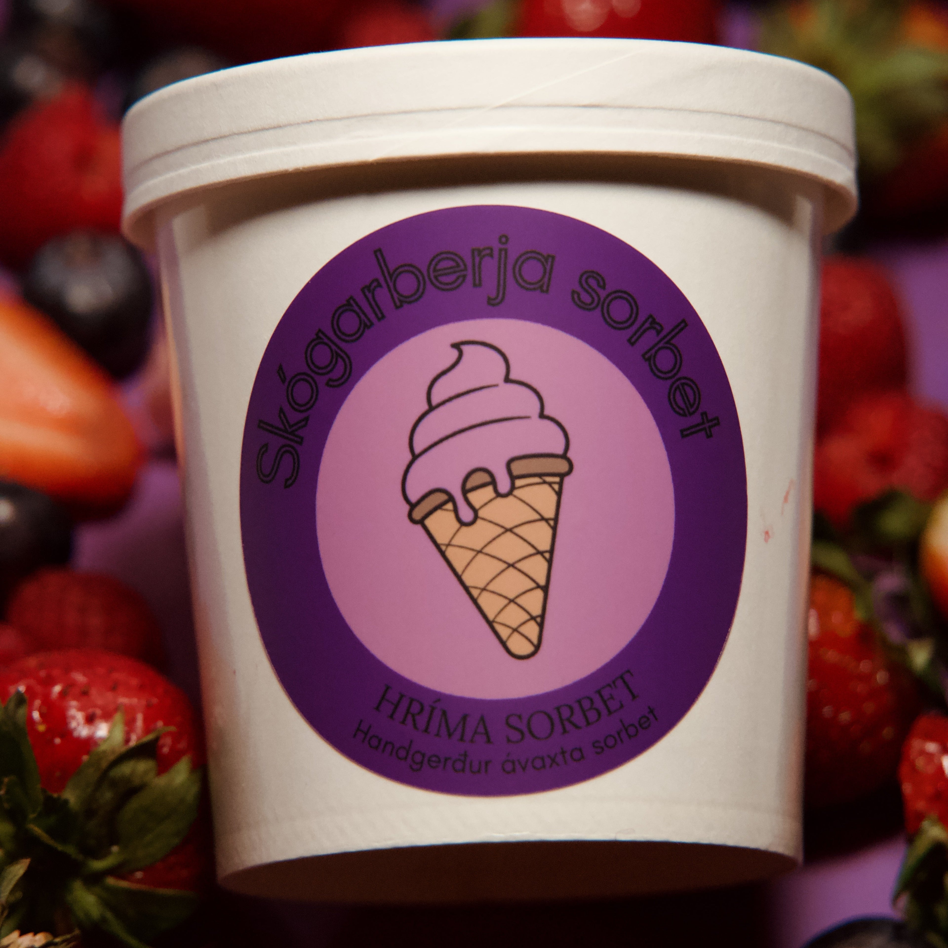 Skógarberja sorbet, 473 ml